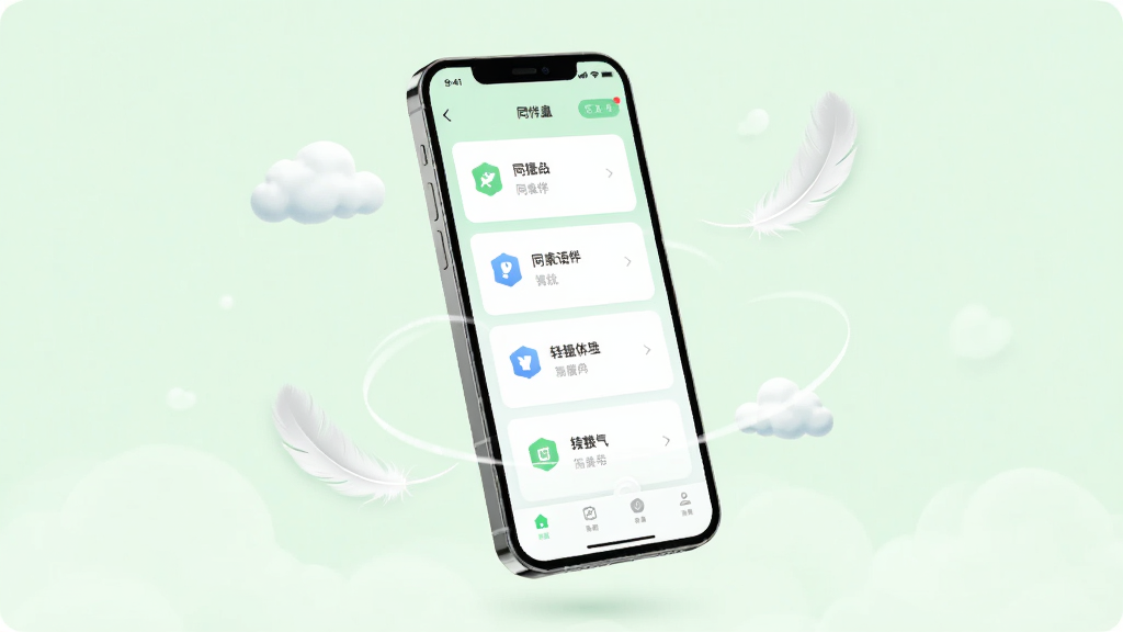 ͬ������ƶ��������������ͼ��һ���ֻ������ڻ������룬��Ļ��ʾ���Ĺ��ܿ�Ƭ�б�����Χ���ᱡ���ƶ����ëԪ���������ɣ�����Ϊ����ɫ�����������ӯ��ϸ����ͻ�����������Я�У������������ɾ����޶���Ԫ�ء�