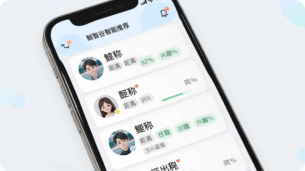 ���ǹȽ��������Ƽ����棬����Ϊ�ֻ���Ļ��չʾ����û���Ƭ����Ƭ����ͷ���ǳơ���������Ȥ��ǩ������Ϊ���򻬶��б����Ű����룬���������ͣ�ϸ�����Ƽ�ƥ��Ȱٷֱȱ�ʶ�����ʸ��壬�ɾ����޶���Ԫ��