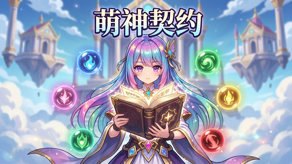 ��������Ϊһλ��������ħ����ȹ�Ķ���Ԫ��ϵ��Ů��˫������һ���������Լ�飬��Χ���������ֲ�ͬ��ɫ��Ԫ�ع��򡣱�����Ư�����ƶ˵���������ֲ������ĶԳƹ�ͼ����Ůλ�ڻ��������롣�Ű�����Ϸ���ơ�������Լ���Է�����������ʽ��������Ůͷ���Ϸ������Ϊ��ϵ���贺�Ϳ���ϸ������Ů�ķ�˿�н��������Լ��ҳ���������ǹ�������Ч������Ϊ4K���壬����ɾ��޶���Ԫ�أ�����ɫ�������λá�
