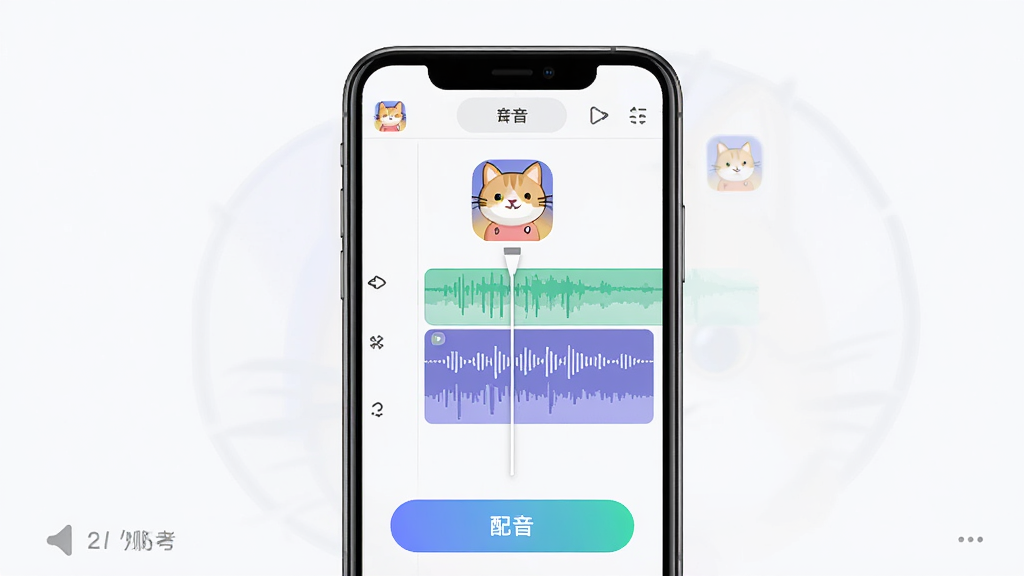 èͷ��APP������չʾ������Ϊ�ֻ���Ļ����ʾ��Ƶ�༭�����������ť�����־��У��Ű����࣬���Ϊ�ִ���ƽ����ƣ�ϸ�ڰ���èͷ��ͼ���벨��ͼ�����ʸ��壬�ɾ����޶���Ԫ��