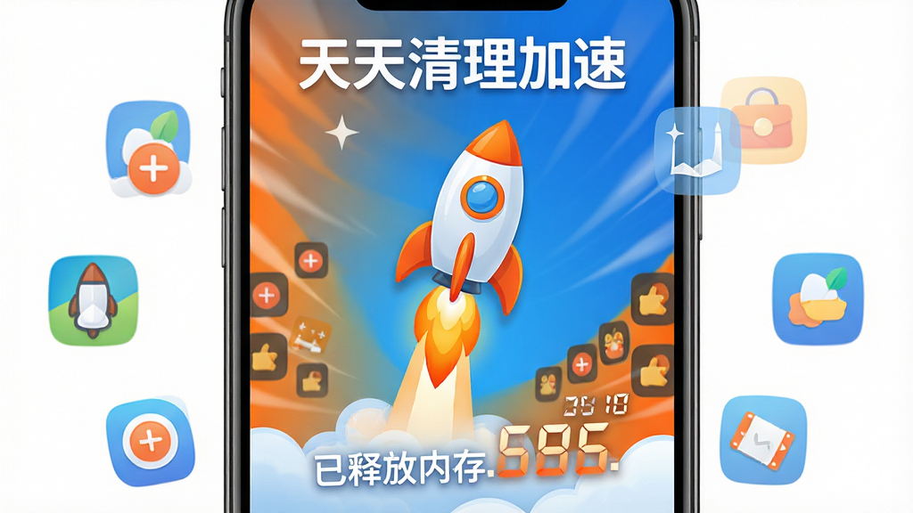 ����Ϊ���������������ڴ���ٽ��棬�ֻ���Ļ��ʾһ�����ͼ���������գ���Χ�����ű��رյĺ�̨Ӧ��ͼ�ꡣ����Ϊ�ֻ���Ļ��д�����λ�ڻ������ġ��Ű��ϣ��Ϸ���ʾ�����������٣��м��ǻ���������·���ʾ���ͷ��ڴ��С�����Ϊ���ö��У���ɫ����ɫ���䡣ϸ�ڰ������β�桢Ӧ��ͼ�국��Ч�����ڴ��������������ʸ��壬�ɾ����޶���Ԫ�ء�