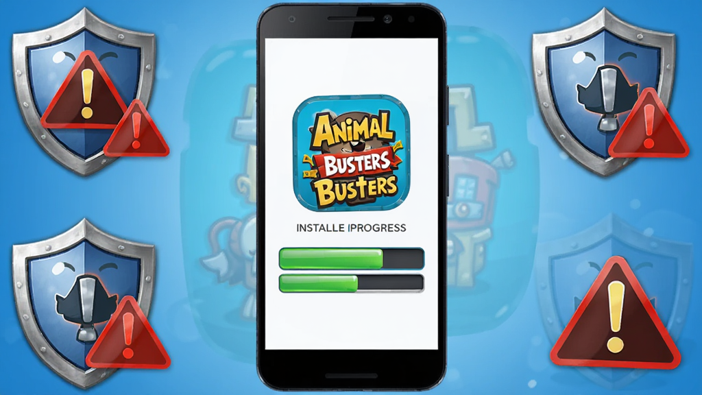 һ����׿�ֻ���Ļ����ʾ��װ��������Animal Bustersͼ�꣬�Ա��ж��ƺ;����־�Ŀ�ͨ���󣬲���Ϊ�ֻ����С�ͼ�껷�ƣ����Ϊ��ȫ��ʾ������ͼ��ϸ�ڰ����������й��󡢶����н����ʸУ����������ɾ����������޶�������