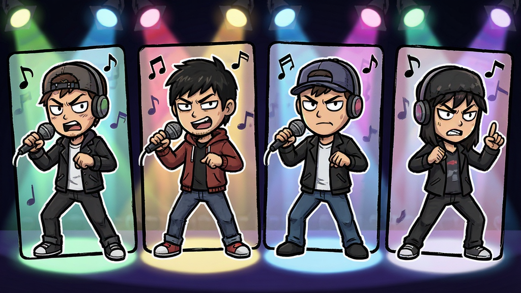 һ�Ŷ��ɫ���ֶ�ս��Ϸ��ɫչʾ�廭��������չʾFridayNightMusicFunkinRhythmFNFGame����λ��ɫ����վ����ÿλ��ɫ�ڳ���ͬ�����ֱ������ƣ������ǲ�ɫ�۹����̨�������ǽ�ɫȺ�񣬲���Ϊ�������У��Ű�Ϊ��ɫ��Ƭ��񣬷��Ϊ��ʽ��ͨ�ֻ棬ϸ�ڰ�����˷硢����װ�Ρ���ɫ���飬���ʸ��壬�ɾ����޶���Ԫ��
