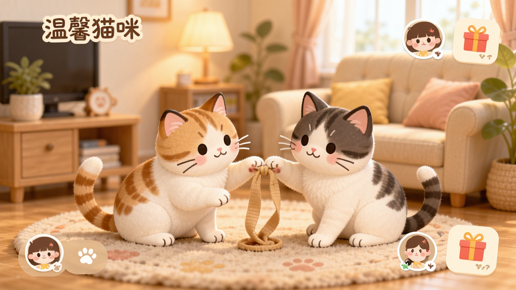 ��ܰè���罻�������棬����չʾ��ֻè����ͬһ�������ڻ�����ˣ���Ա��к���ͷ�������ͼ�꣬��������ܰ�Ŀ���������ɫ����ͣ����ɰ����������������ɾ��������пɴ��С���ܰè�䡱����