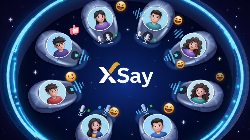 һ��Բ����������ĸ��Ӹ���ͼ����������Ư���š�XSay����־�����ֲܷ���8���û�ͷ����λ��ÿ����λ���ж�̬����ͼ�ꣻ����Ϊ����ɫ�ǿգ������Ե���޺��������ֳʷ���״��ͷ��Χ���������У����Ϊδ�����罻�����廭��ϸ�ڰ���ͷ���·�����˷�״̬Сͼ�ꡢƮ���ĵ��޺�Ц�����飻���ʸɾ�������������Ԫ�أ�2K�ֱ��ʡ�