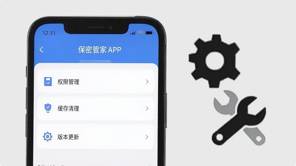 һ���ֻ���Ļ��ʾ���ܹܼ�APP������ҳ�棬ҳ������Ȩ�޹����������������汾���µ�ѡ��ֻ��Ա���һ������ͼ���һ������ͼ�꣬������ǳ��ɫ������Լʵ�ã������������޶���Ԫ��
