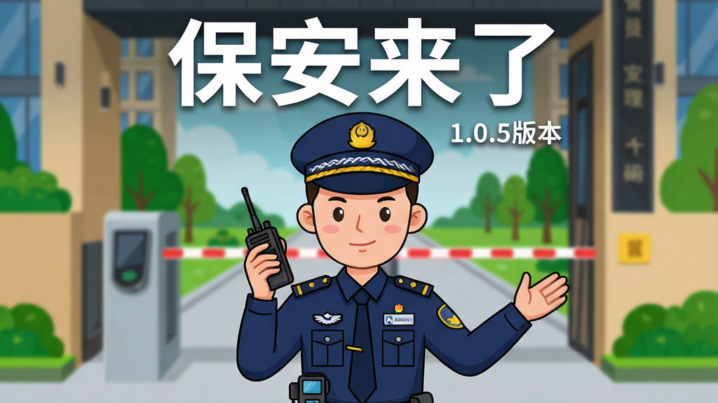 ����������һ����������ɫ�����Ʒ���ͷ������ñ�Ŀ�ͨ��������վ�����ִ���С�����ſڣ����ֳֶԽ��������������������ơ����ֲ��þ��й�ͼ������λ�ڻ��������룬������С���Ž�բ�����̻������Ű��Ϸ����������ô����ɫ����д�š��������ˡ��ĸ����֣��·�С�ֱ�ע��1.0.5�汾����������Ϊ��ƽ����ͨ�廭��ɫ�����죬ϸ�ڰ����Ʒ��ϵļ��¡���ǰ�Ĺ��ơ������Ѳ�߼�¼�ǡ����������ɾ����޶�������Ԫ�أ�������ࡣ