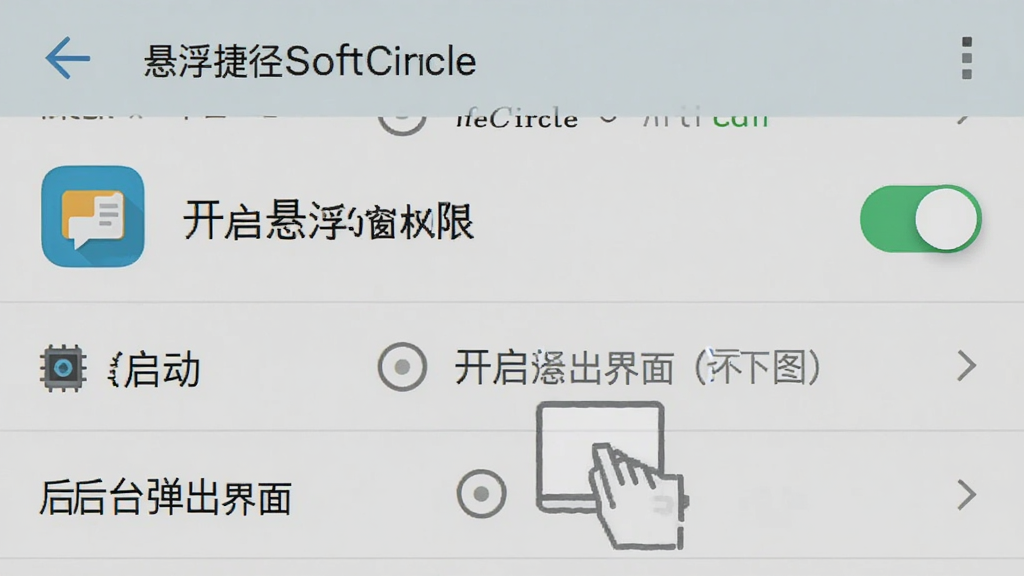 �����ݾ�SoftCircleȨ�����ò���ͼ������չʾ��׿�ֻ����ý�����������Ȩ�޹���ҳ�棬�����ݾ�SoftCircleӦ���Ա���ʾ��ɫ�������أ��·�������������̨���������Ȩ��ѡ�������Ϊԭ����׿���ã�ͼ�����ֱ�ע������������Ȩ�ޡ��������������ɾ��޶���Ԫ��
