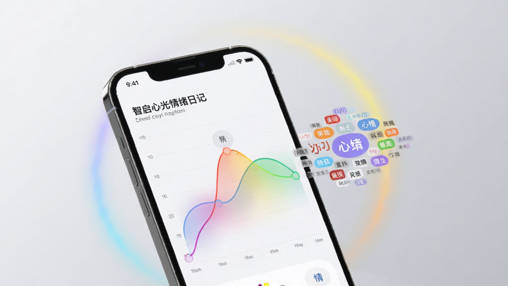 �����Ĺ������ռǹ��ܽ��棬�ֻ���Ļ��ʾ��ɫ��������ͼ�������ǩ�ƣ���Χ������͹��Σ�����Ϊǳ��ɫ���䣬������ִ�������ɾ�������Ԫ�أ����廭�ʣ�����Ϊ�ֻ�������ͼ��