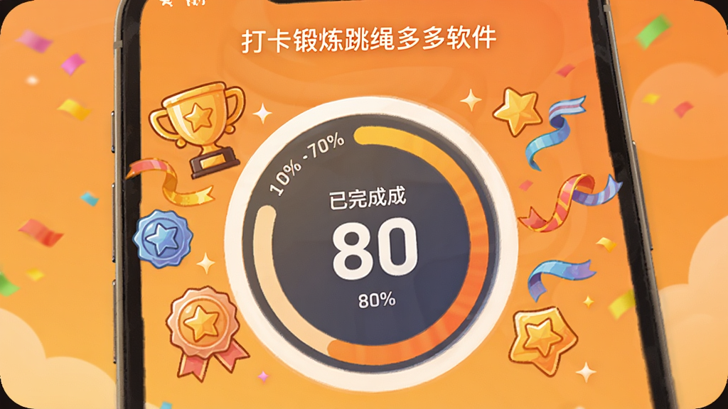 �ֻ���Ļ��ʾ���򿨶������������������Ŀ���趨ҳ�棬������һ��Բ�ν��Ȼ���ʾ�����80%����Χ�н��������º�����ͼ�꣬����Ϊů��ɫ���䣬���Ϊ�����˶��廭��ϸ�ڰ������Ȼ��ϵ����ֺ���ף�ʴ������������ɾ����޶���Ԫ��