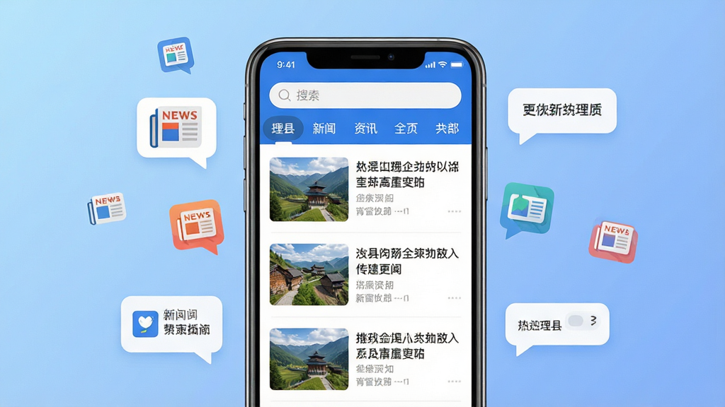 һ���ֻ�Ӧ�ý���չʾͼ�����������Ƕ������APP��������Ѷ�б�ҳ��ÿ��������������ͼ�ͱ��⣬�������������ͷ����ǩ��������Ƽ���ִ�����ɫ��Ϊ��ɫ�Ͱ�ɫ���ֻ���Χ������Ư��������ͼ����������ݣ���������͵Ľ�����������ƽ�����Ű����룬�����������ɾ�������Ԫ�ء�
