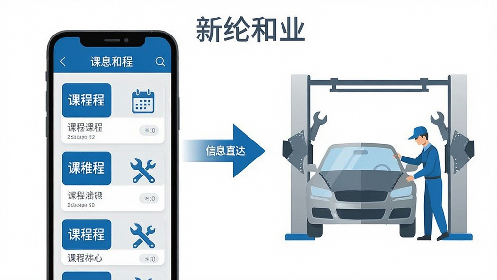 һ���ԡ����ں�ҵ��Ӧ��Ϊ���ĵĲ廭���������Ϊ�ֻ���Ļչʾ�γ��б����棬�Ҳ�Ϊ�����ӽ�ά�޳����ļ򻯲�ͼ���м��ü�ͷ���ӱ�ʾ��Ϣֱ��������ҶԳƣ�����ƽ������ɫ�ԿƼ���������Ϊ����ϸ�ڰ����γ̿�Ƭ������ͼ��Ͱ��ֹ��ߣ������������ɾ��޶���Ԫ�ء�