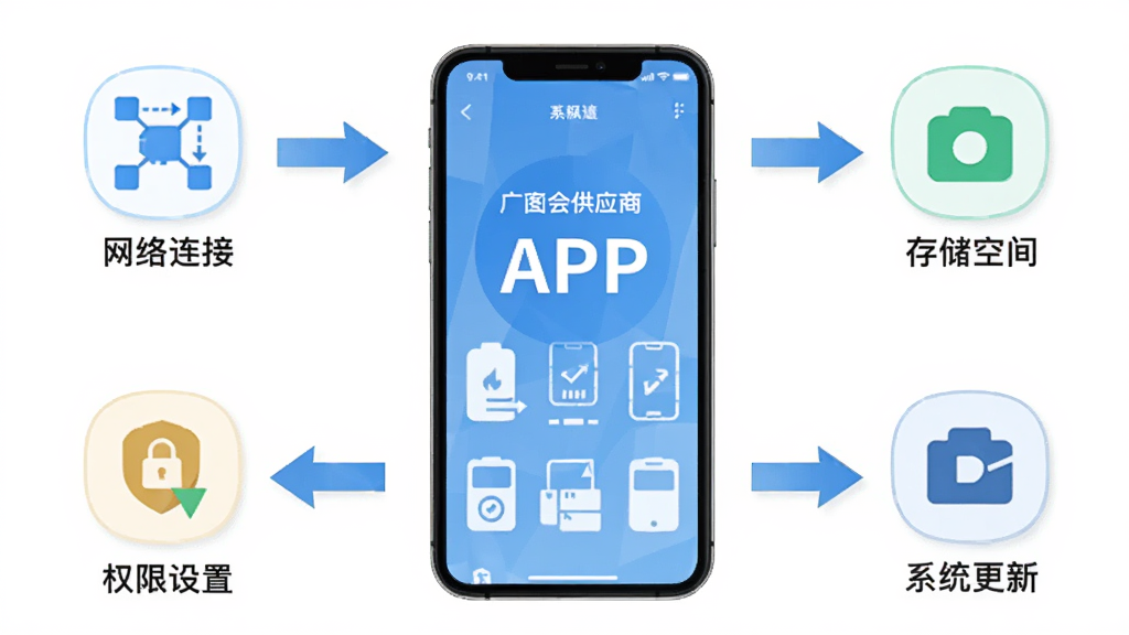 �㽻�ṩӦ��APP���������Ų�����ͼ���������ֻ���ĻΪ���ģ���Χ�����������ӡ��洢�ռ䡢Ȩ�����á�ϵͳ�����ĸ�ͼ�꣬�ü�ͷ�����γ��Ų鲽�裬���Ϊ��Ϣͼ����ƣ���ɫ��ˬ�����ʸɾ�����