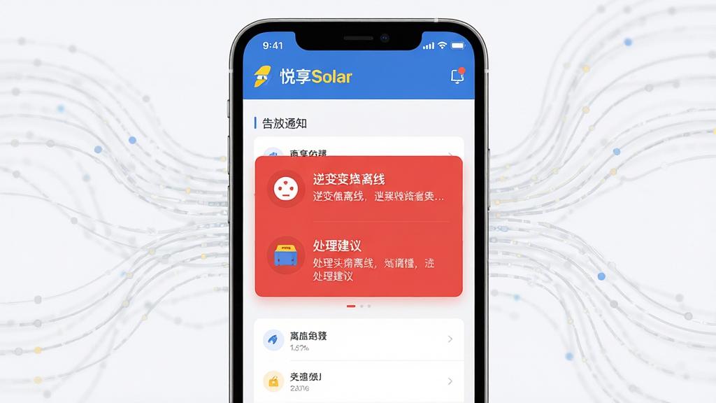��������Ϊ����SolarӦ���еĸ澯֪ͨ���棬�ֻ���Ļ������ɫ��ʾ��Ƭ����ʾ����������봦�����飻����Ϊ�ֻ��������У������е���ɫ���������������Ϊ����ƽ��UIչʾ���������׺��ϸ�ڰ���������ͼ���������Ű棻���ʸ��壬�ɾ����޶���Ԫ�ء�