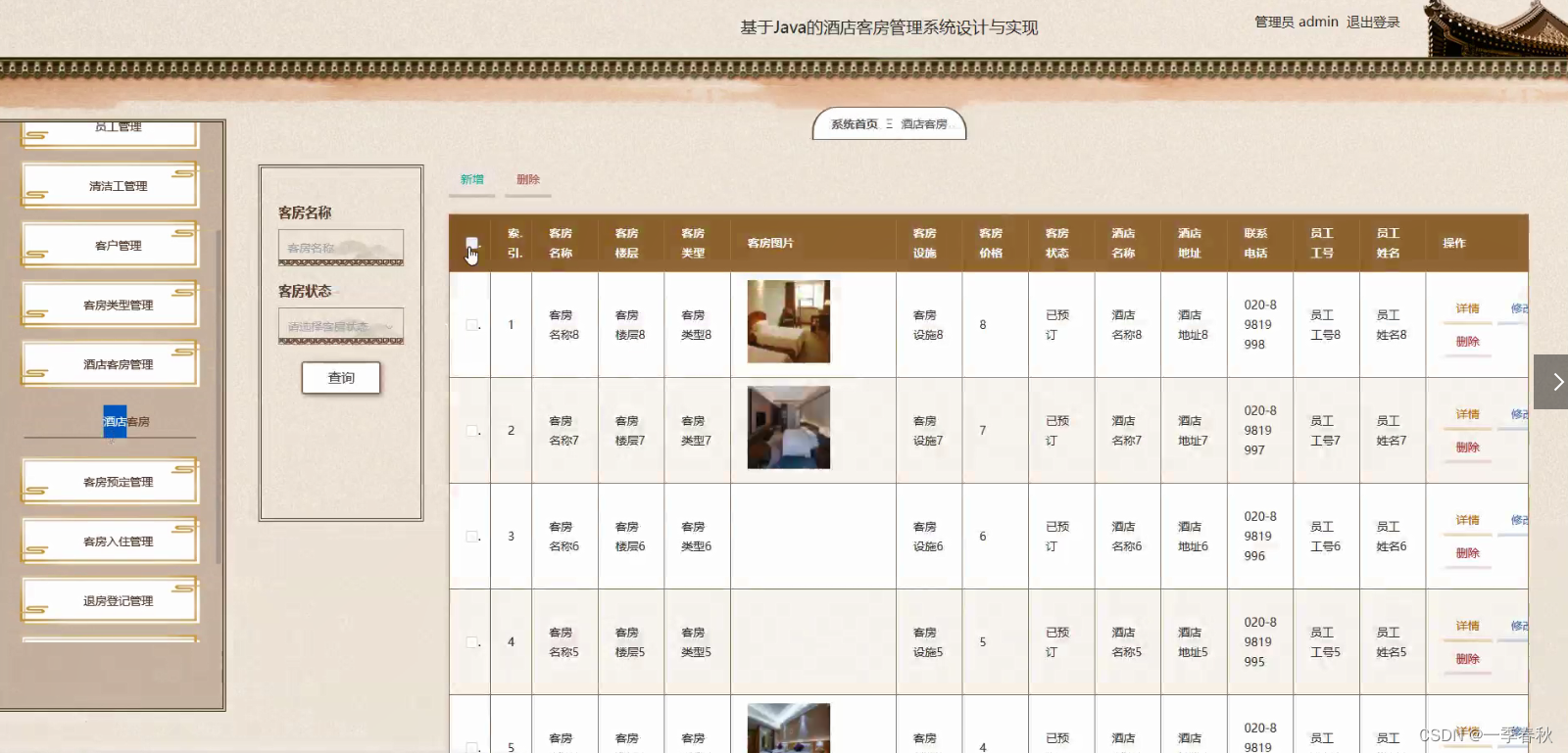 ���ҾƵ�(Hotel Chaos)Ա�������뷿����������