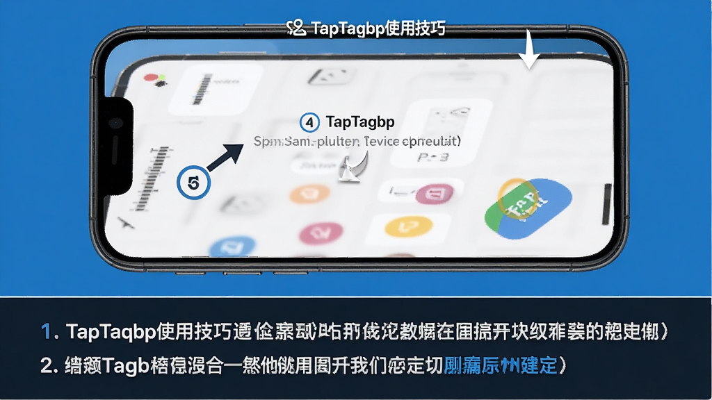 һ��չʾTapTaqbpʹ�ü��ɵ�ͼ��˵��ͼ���������ֻ���Ļչʾ�����������裬����Ϊ���·����������ֻ����������ֱ�ע���Ű����������Ϊ�̳�˵���磬ϸ�ڰ���������š���ͷָʾ��������ť���������ʸ��壬�ɾ����޶���Ԫ��