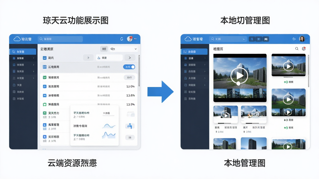 �����ƹ���չʾͼ���������Ϊ�ƶ���Դ�б����棬�Ҳ�Ϊ������Ƶ�������棬�м��ü�ͷ���ӣ����岼������������ƽ����ɫ��������Ϊ����ϸ�ڷḻ�����ʸɾ����޶���Ԫ��