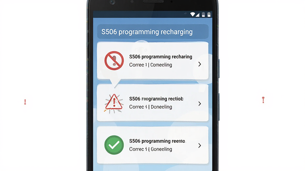 ����Ϊ��׿�ֻ���ʾS506 programming recharging�����������棬�������в�����ʾ����ɫ����ͼ�����ɫ�Թ�ͼ�ꣻ����Ϊ�ֻ��������У��������ݴ��ϵ������У��Ű����������Ϊ��ƽ���廭�磻ϸ���Ϻ�ɫͼ���ʾ��ֹ��������ɫͼ���ʾ��ȷ��������Ļ�����ְ���