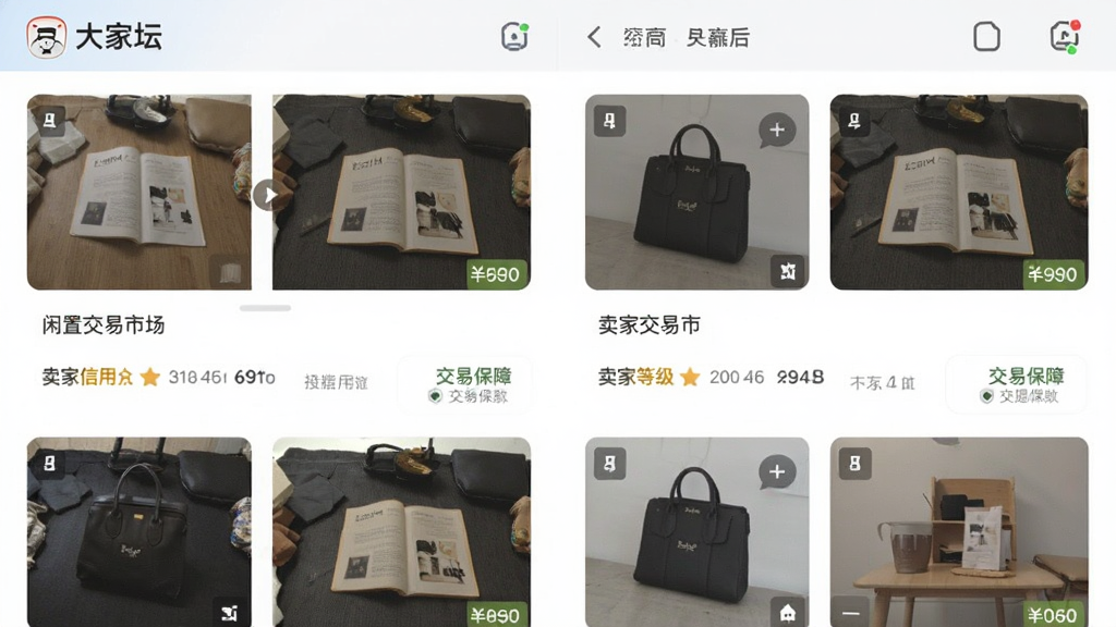 ������'���̳'App�����ý����г����棬����Ϊ��Ʒ�б�����չʾ���Ű�Ϊ˫���ٲ��������Ϊ��ˬ�Ķ��ֽ���ƽ̨���ϸ�ڰ�����Ʒ��ͼ���۸��ǩ���������õȼ��ͽ��ױ��ϱ�ʶ�������������ɾ����޶���Ԫ��