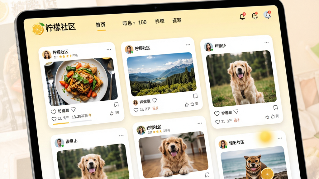 һ�����������Ķ�̬��Ϣ�����棬�Ϸ��ǡ������������ĵ��������·���Ƭʽչʾ�Ų�ͬ�û�������ͼ�Ķ�̬��������ʳ���羰�������Ԫ�أ���������ˬ���Ű�������£���Ӱ��ͣ�����ϸ��