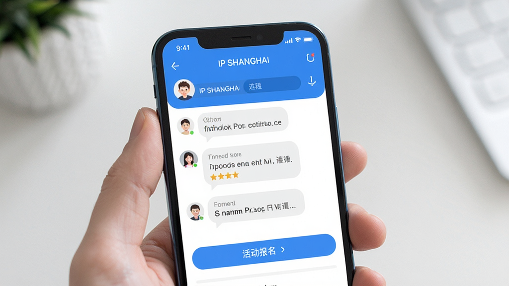 ����Ϊ�ֻ���Ļ��ʾIP SHANGHAI�����������棬����Ϊ���·������Ű����������Ϊ���¼�Լ�磬ϸ�ڰ����û�ͷ������������������ť�����ʸ��壬�ɾ����޶���Ԫ��