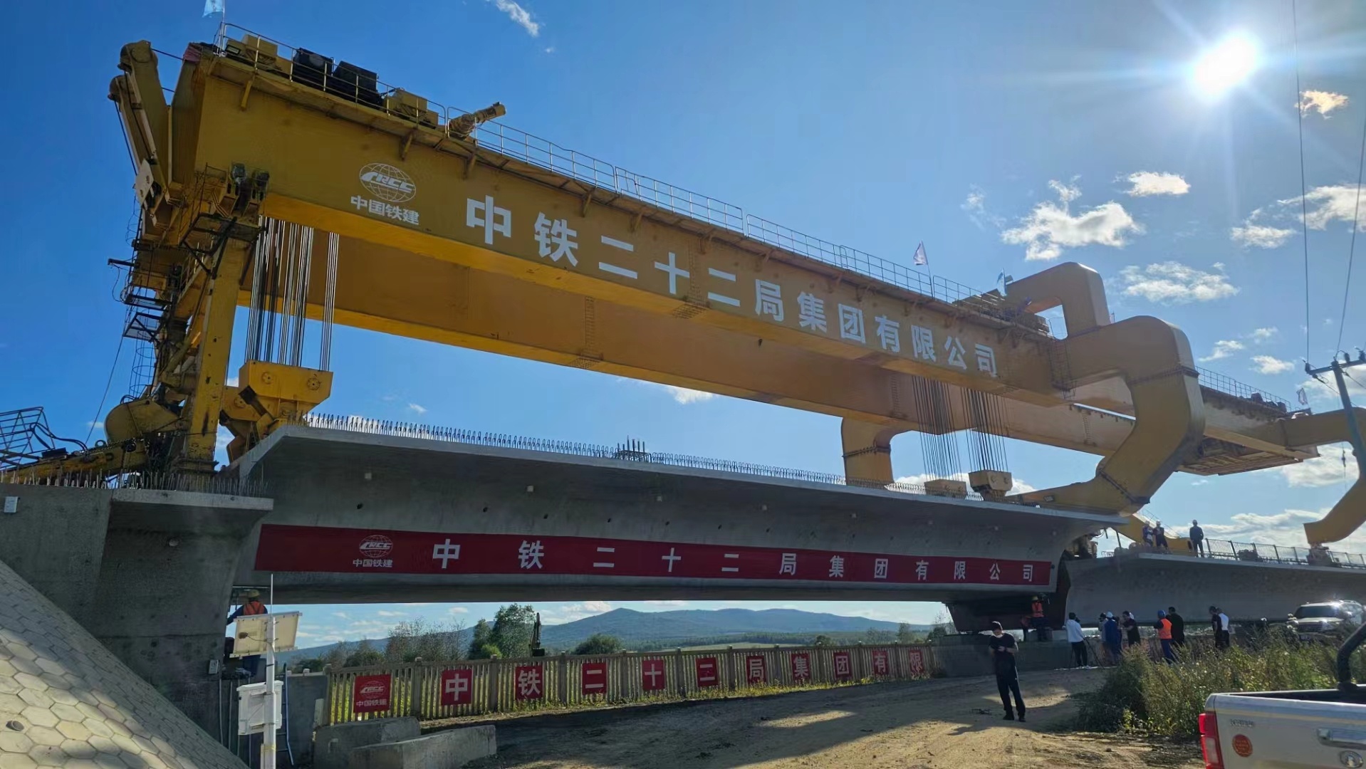 哈伊铁路最新建设进展现场图