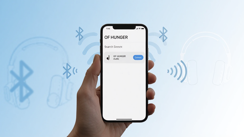 ��������Ϊһֻ�������ֻ����ֻ���Ļ��ʾOF HUNGER�豸�����б����б�����һ����ΪOF HUNGER Audio���豸���������Ӱ�ť���ֻ���ΧƯ���������źŲ���ͼ������������߸塣����Ϊǳ��ɫ����ɫ����ͽ��䣬����Լ���£����־��У����ʸɾ����޶���Ԫ�أ��ʺ���Ϊ���ܽ�����ͼ��