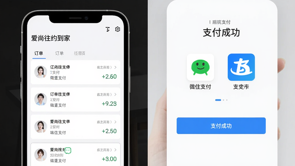 ������Լ���Ҷ����������棬�ֻ���Ļ��ʾ�����б���֧���ɹ�ҳ�棬��΢��֧����֧����ͼ�꣬�����Ǽ��İ�ɫ��ǳ��ɫ����������Լ�����廭�ʣ������������ɾ��޶���Ԫ��
