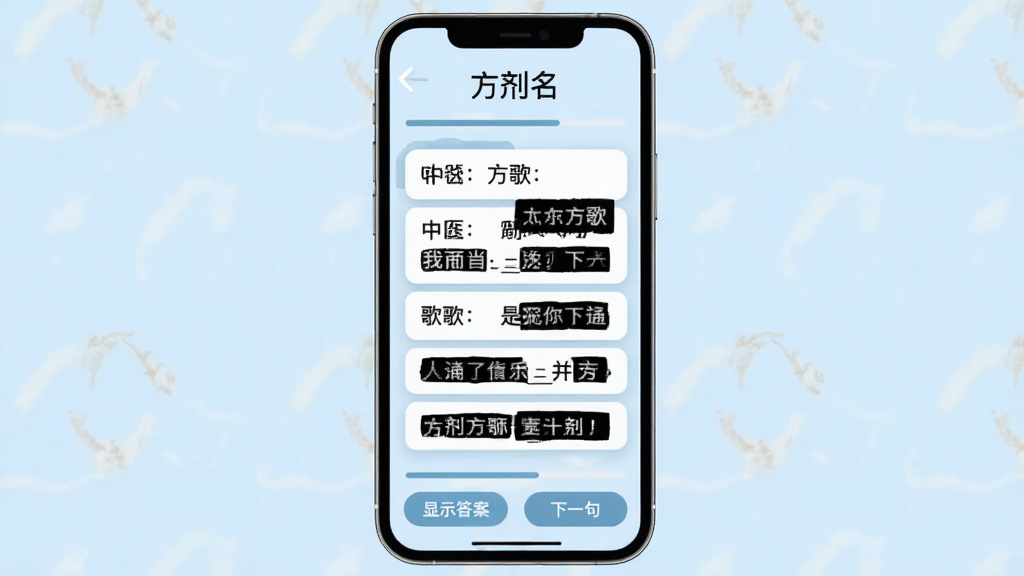 ��ҽ���豳�м���ģʽ���棬�ֻ���Ļչʾ������䱳��ҳ�棬�Ϸ�Ϊ�������ƣ��·�����Կ�Ƭ��ʽ������У��������ֱ��ڵ���Ϊ��ղ��ԣ��ײ�����ʾ������һ�䰴ť������Ϊ���ǳ��ɫ������Լ��ˬ�����־��жԳƣ�ϸ�ڰ����������������ť�����������޶���Ԫ��