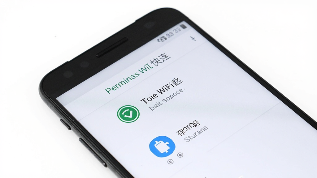 һ����׿�ֻ���ʾ����WiFi�׿�����Ȩ����������ҳ�棬ҳ������λ��Ȩ�޺ʹ洢Ȩ�޵�ͼ�꣬����Ϊ��ɫ����񣬻����������ɾ��޶���Ԫ��