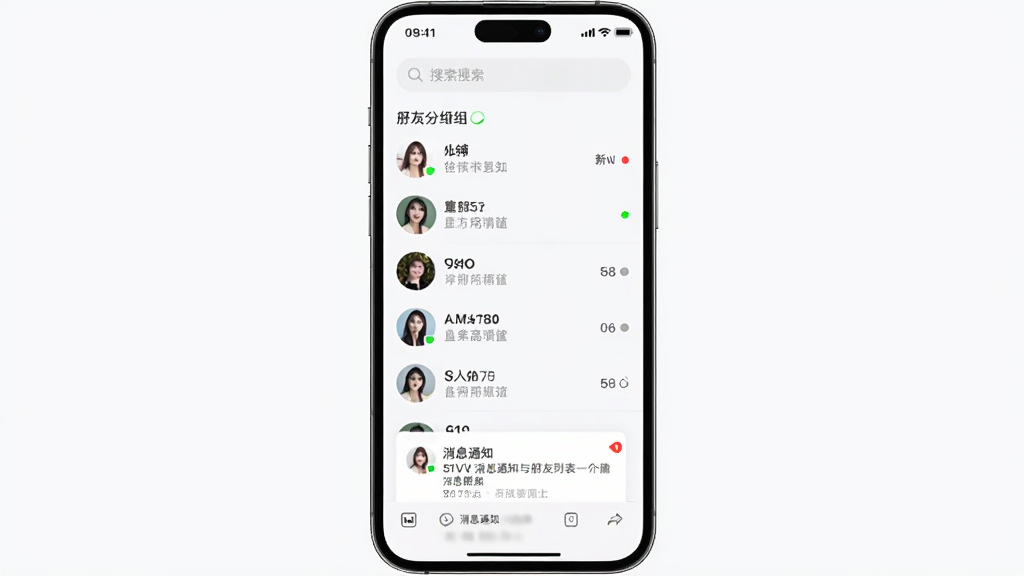 ������51VV��Ϣ֪ͨ������б����棬����Ϊ����չʾ�����������������в��Ǻ��ѷ����б����ײ�����Ϣ֪ͨ��Ƭ���Ű������������Ϊǳɫϵ�罻Ӧ�ý��棬ϸ�ڰ���δ����㡢����״̬Բ�㡢����ͷ������ͼ�����ʸ��壬�ɾ����޶���Ԫ��
