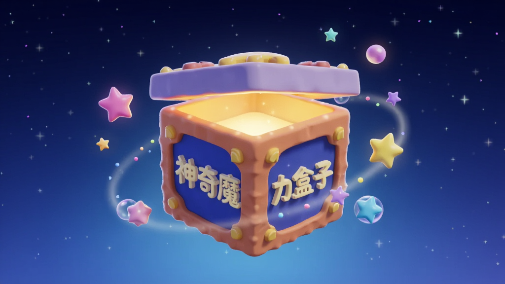 �������ķ���һ������ķ��κ��ӣ����ӱ�����'����ħ������'��������Χ���Ʋ�ɫ�ǹ������ݣ�����Ϊ���������ǿգ����ֲ��þ��й�ͼ�����Ϊ3D��ͨ��Ⱦ��ϸ�ڰ����и�΢΢����͸��ů�⣬�����������ɾ����޶���Ԫ��