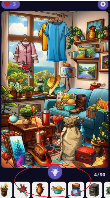 �ֹ�С˵ 2��������Ʒ(Haunted Novels 2: Hidden Objects)���ڹؿ�������Ʒλ����ͼ