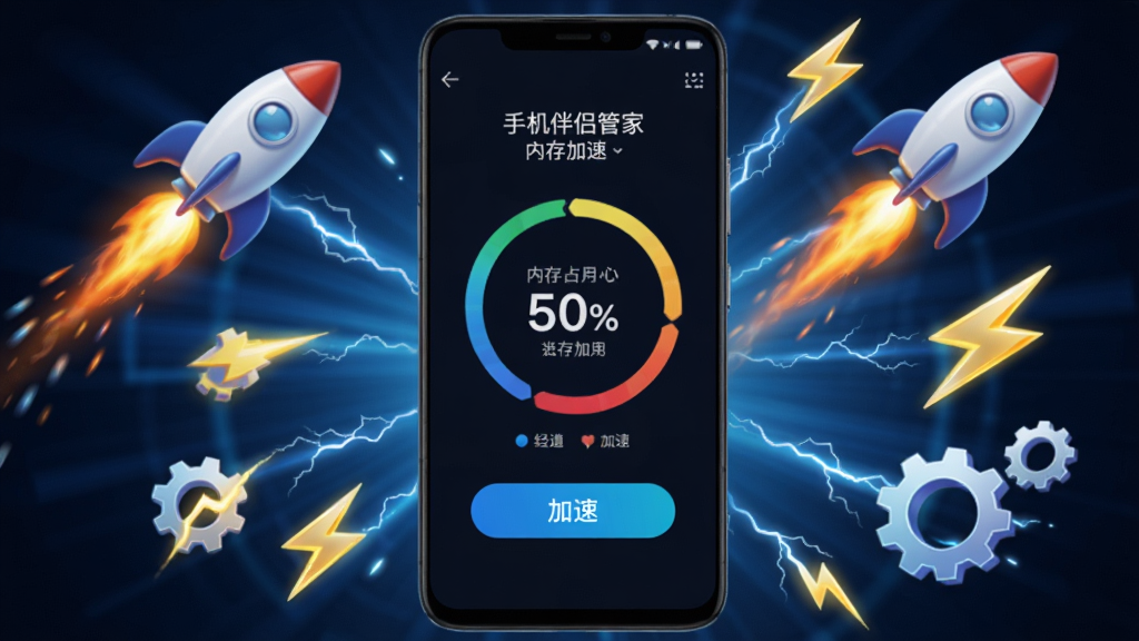 һ����׿�ֻ���Ļ������ʾ�ֻ����¹ܼҵ��ڴ���ٽ��棬���������ڴ�ռ�ðٷֱȻ���ͼ�͡����١���ť���ֻ���Χ�����Ż�������硢���ֵ��ٶȸ�ͼ�꣬����Ϊ�ֻ����С�ͼ��ʷ���״���У����Ϊ���пƼ��磬ϸ���ϻ��β���л�����Ч��������з���Ч��������Ϊ����4K���ɾ��޶���Ԫ�ء�