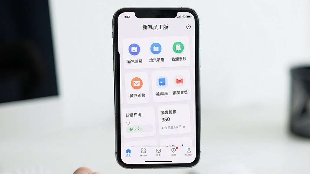 һ���ֻ���Ļչʾ����Ա����Ӧ�������棬���涥����ʾ