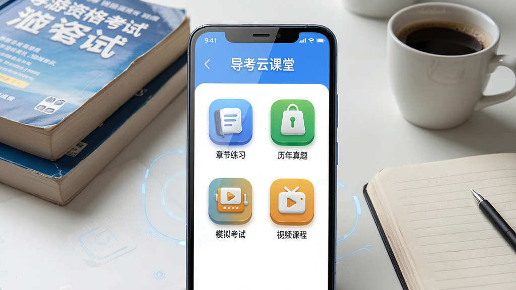 ��������չʾһ����׿�ֻ����ֻ���Ļ��ʾ�������ƿ��á�APP�����棬��������½���ϰ���������⡢ģ�⿼�ԡ���Ƶ�γ��ĸ�����ͼ�꣬����Ϊ��������������ڷŵ����ʸ��Խ̲ġ��ʼǱ���һ�����ȣ����岼��Ϊ���湹ͼ�����Ϊдʵ�Ƽ��磬ϸ�ڰ����ֻ���Ļ���⡢ͼ������С��鱾���ĺۼ�������4K���壬�ɾ����࣬�޶���Ԫ�ء�
