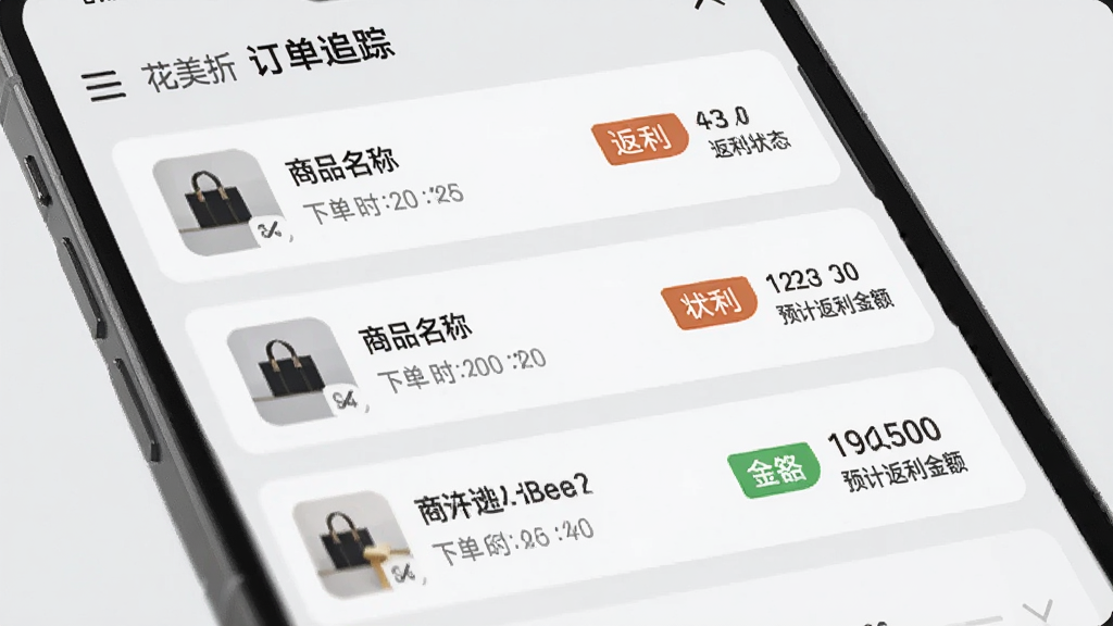 �����۶���׷�ٽ��棬�ֻ���Ļչʾ�����б���ÿ��������ʾ��Ʒ���ơ��µ�ʱ�䡢����״̬��ǩ��Ԥ�Ʒ�����������ÿ�Ƭʽ���֣�����Ϊǳ��ɫ����ɫ����רҵ�����������ɾ����޶���Ԫ��