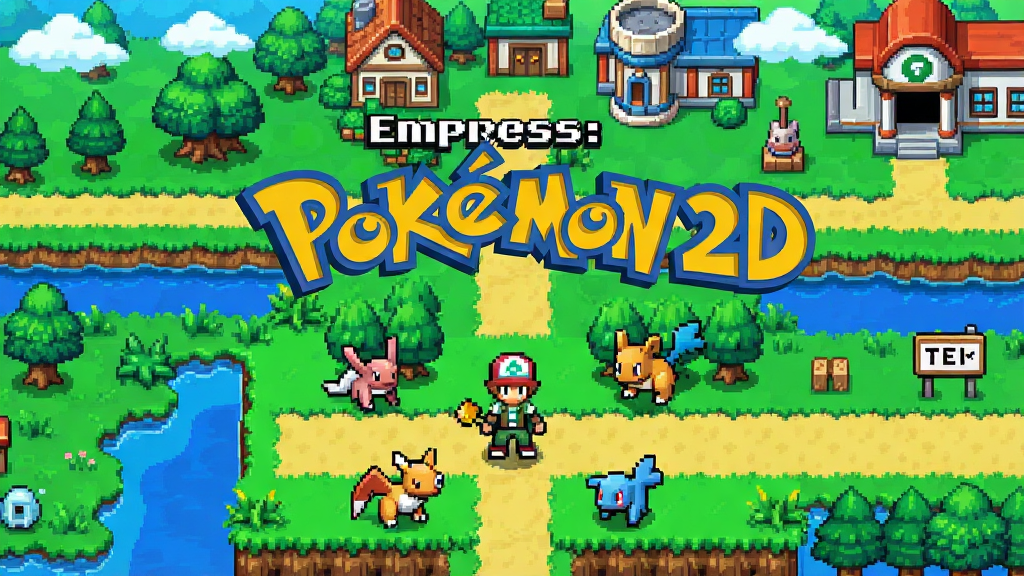 һ��2D���ط�����Ϸ����ȫ��ͼ��������������Ϊ��Empress: Pok��mon 2D������Ϸ���⣬�����·�չʾһ�����ط��ı�����ѵ��ʦվ�ڲݴ��У���Χ�����ż�ֻ�ɰ������ر��������Զ���г���͵��ݽ��������岼�ֲ��þ��丩�ӽ�RPG��ͼ��ʽ�����Ϊ��������������ϸ�ڰ�����ľ��������·�ƺ�Ʈ�����ƶ䣬���������ɾ����޶���Ԫ��