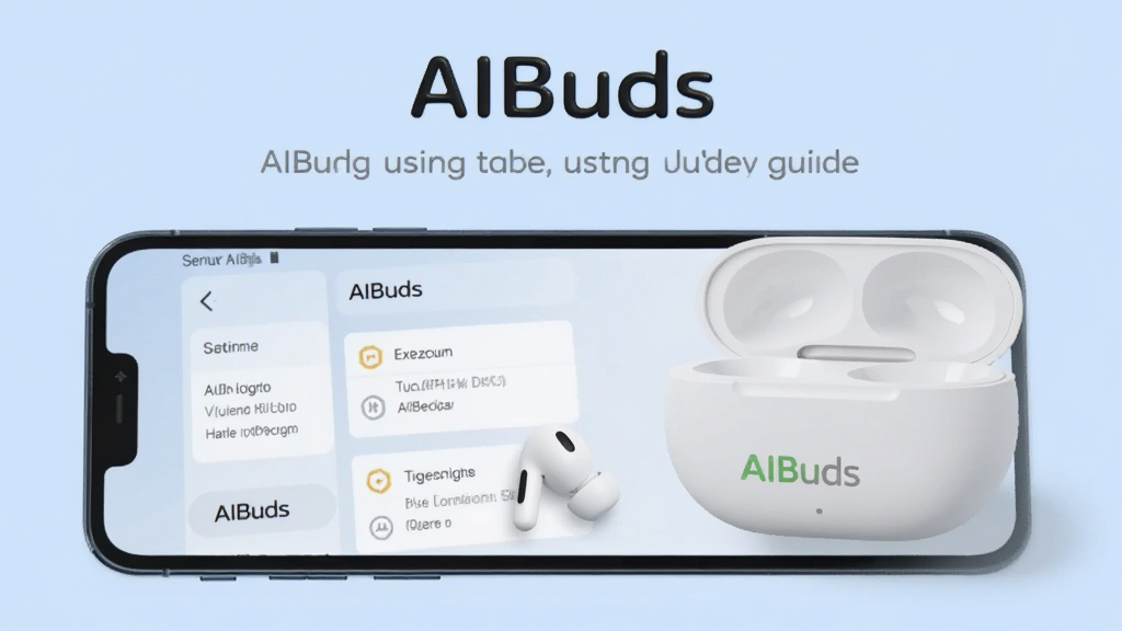 һ��չʾ AIBuds ʹ��ָ�ϵ�ͼƬ��������һ���ֻ���ʾ AIBuds ���ý��棬�Ա���һ�����������ͳ��֣�����Ϊǳ��ɫ��������С�AIBuds�����ֱ�ʶ���Ű������������ʵ�ã����ʸɾ����޶���Ԫ�ء�