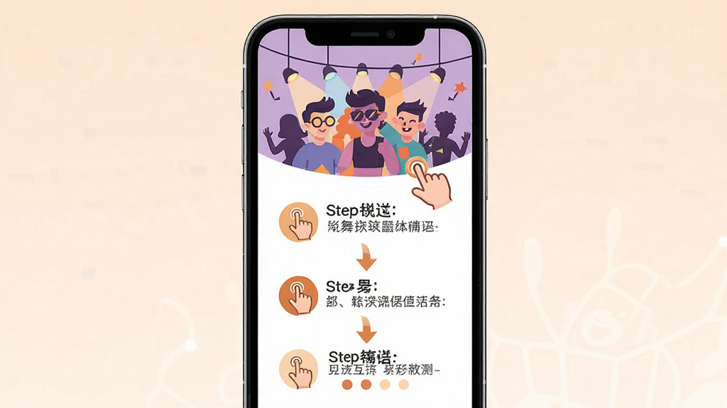һ��չʾ�����衱Ӧ����������ҳ���ʾ��ͼ������Ϊ�ֻ���Ļ�г��ֲַ��������棬����Ϊ�Ϸ���ͼ�·�����˵�����Ű����������ʽ��ƣ����Ϊ�Ѻ����еĲ廭���ϸ�ڰ�����ָ���ͼ�ꡢ��ͷָʾ������Բ�㡢��ܰ��ɫ�����ʸ���ɾ��޶���Ԫ��