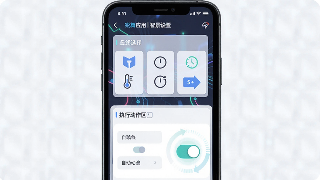 һ��չʾ�����衱Ӧ�����ܳ����������ܵ�ʾ��ͼ������Ϊ�ֻ���Ļ����ʾ�������ý��棬����Ϊ�Ϸ�����ѡ�����·�ִ�ж��������Ű����ģ�黯��ƣ����Ϊ�Ƽ��б�ƽ�����ϸ�ڰ����¶�ͼ�ꡢʱ��ͼ�ꡢ�Զ�����ͷ�����ؿؼ������ʸ���ɾ��޶���Ԫ��