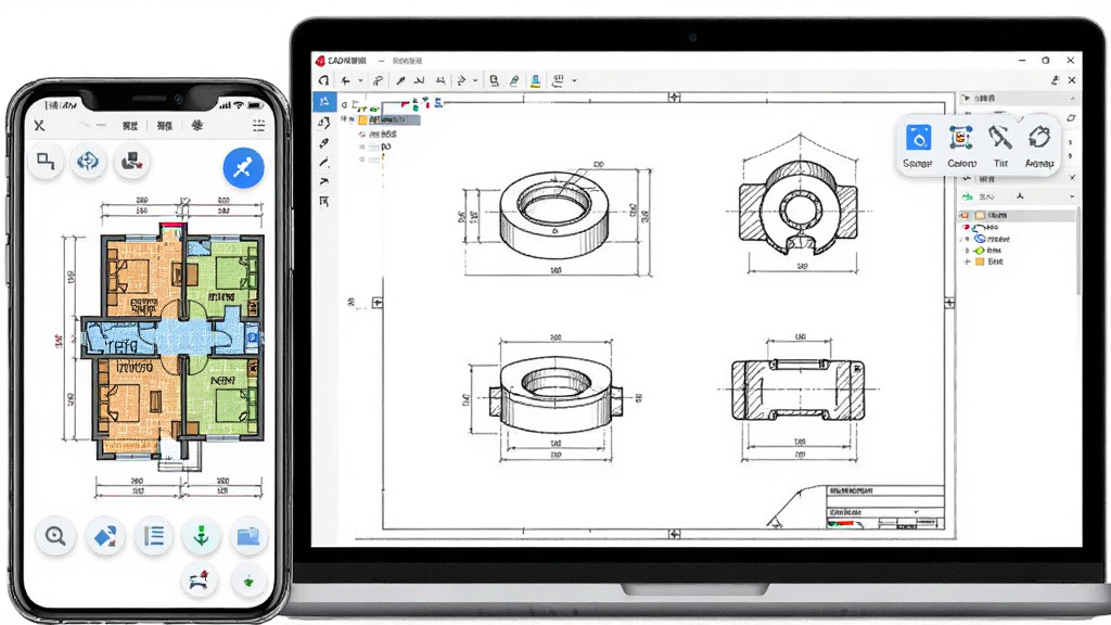 CAD��ͼ���������������չʾ������Ϊһ�������ֻ���һ̨�ʼǱ����Բ�����ʾCADͼֽ���棬���ֲ��þ��жԳƹ�ͼ���Ű����ֻ���Ļչʾ��ɫ����ƽ��ͼ��������Ļչʾ��е�������ͼ�����Ϊ�ִ��Ƽ���дʵ�磬ϸ�ڰ���ͼֽ�����������������߸�����ť��ͼ���б�����������ʸ��壬�ɾ����޶���Ԫ��