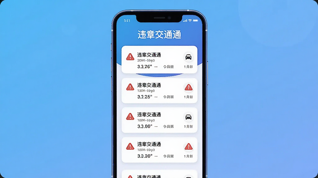 һ��AI���ɵĲ�ͼ������Ϊһ�������ֻ������ڻ������룬�ֻ���Ļ��ʾ����Υ�¼�¼��ѯ���ҳ�棬��Ļ�Ϸ���