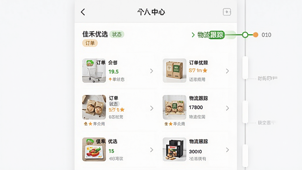�Ѻ���ѡӦ�ø�������ҳ�棬չʾ�����б�����������ʱ���ᣬ����Ϊ���½ṹ���Ű����룬���Ϊ���ʵ�÷磬ϸ�ڰ�������״̬��ǩ����Ʒ����ͼ�������������ɾ����޶���Ԫ��