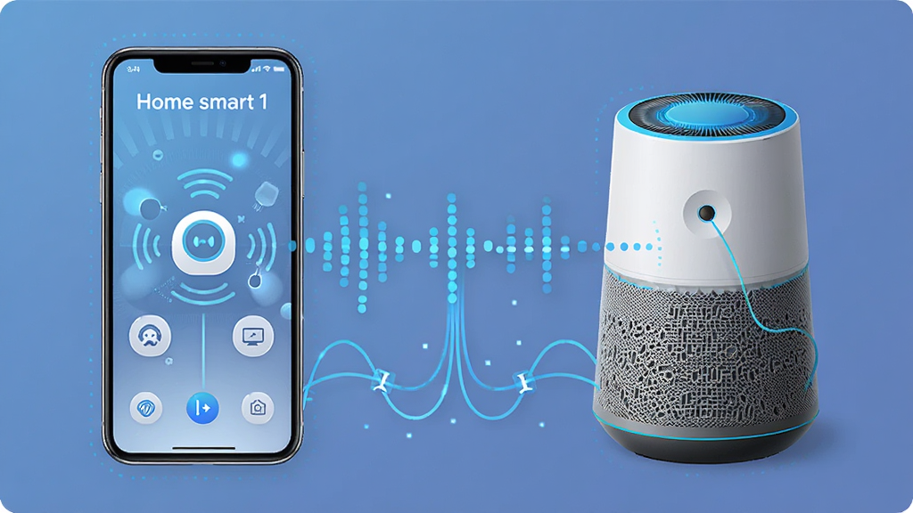 ������Home smart 1�����������������棬����Ϊ�ֻ�������������ϣ��Ű�������ĶԳƣ����Ϊ�Ƽ��в廭��ϸ�ڰ�������ͼ�ꡢ�豸�����ߣ����ʸ��塢�ɾ����޶���Ԫ�أ�ͼƬ������Ϊ��Home smart 1��
