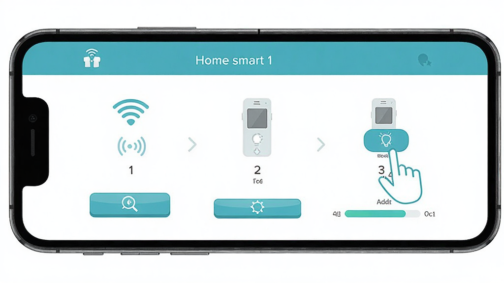 ������Home smart 1���ֲ������棬����Ϊ�ֻ���Ļչʾ�����豸���裬�Ű���÷ֲ�ͼ�⣬���Ϊ���±�ƽ�磬ϸ�ڰ���Wi-Fiͼ�ꡢ�豸��԰�ť�������������ʸ��塢�ɾ����޶���Ԫ�أ�ͼƬ������Ϊ��Home smart 1��