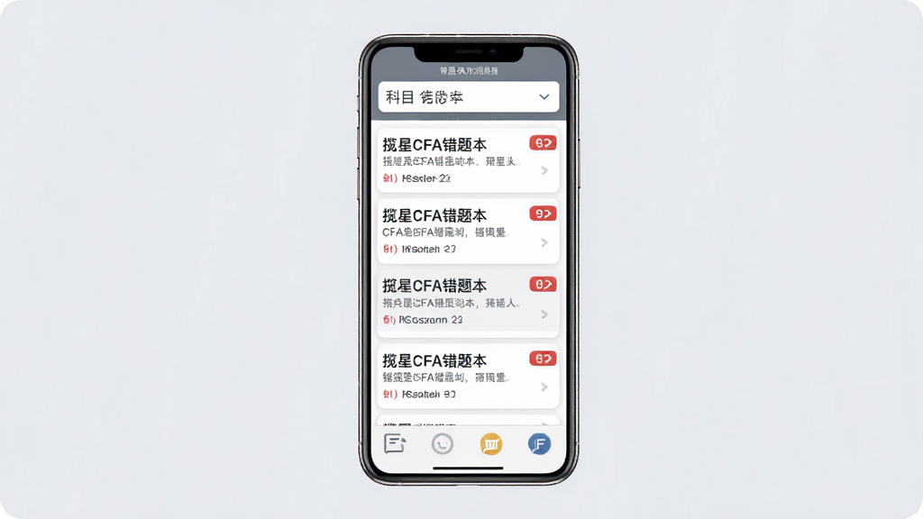 һ��չʾ����CFA���Ȿ���ܵ��ֻ�����Ԥ��ͼ����������Ϊ�ֻ���Ļ����Ļ����ʾ�����б���ÿ���������к�ɫ���������ǣ������п�Ŀɸѡ�����򣬵ײ��бʼ�ͼ�꣬����Ϊ����ɫ�������ˬ���ţ�ϸ�����������ʸɾ����޶���Ԫ��