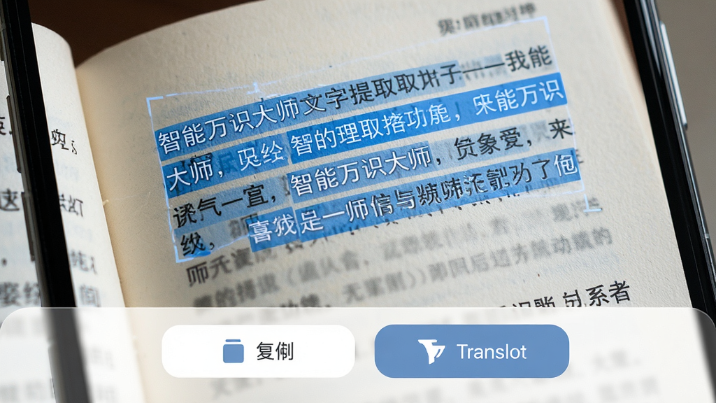 ������ʶ��ʦ������ȡ���ܽ��棬չʾ�ֻ���Ļ��һ���鱾ҳ�����Ƭ��ʶ�����������ֶ��䣬���ֱ���ɫ������ѡ���·��и��ƺͷ��밴ť������Ϊ�ֻ���Ļ��д���У����Ϊ���򹤾���App���棬ϸ�ڰ���ֽ�����������������ȡ���ťͼ�꣬���ʸ��壬�ɾ��޸���Ԫ��
