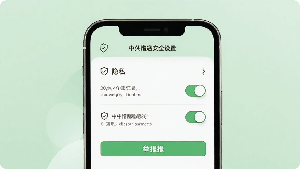 ����ϧ����˽��ȫ����ҳ�棬�ֻ���Ļ��ʾ��˽ѡ�����ٱ���ť������Ϊ�����ɫ��������Ϊ�ֻ��������б������־��У��Ű����࣬������£�ϸ�ڰ�������ͼ�ꡢ���ؿؼ���˵�����֣����ʸ��壬�ɾ��޶���Ԫ��