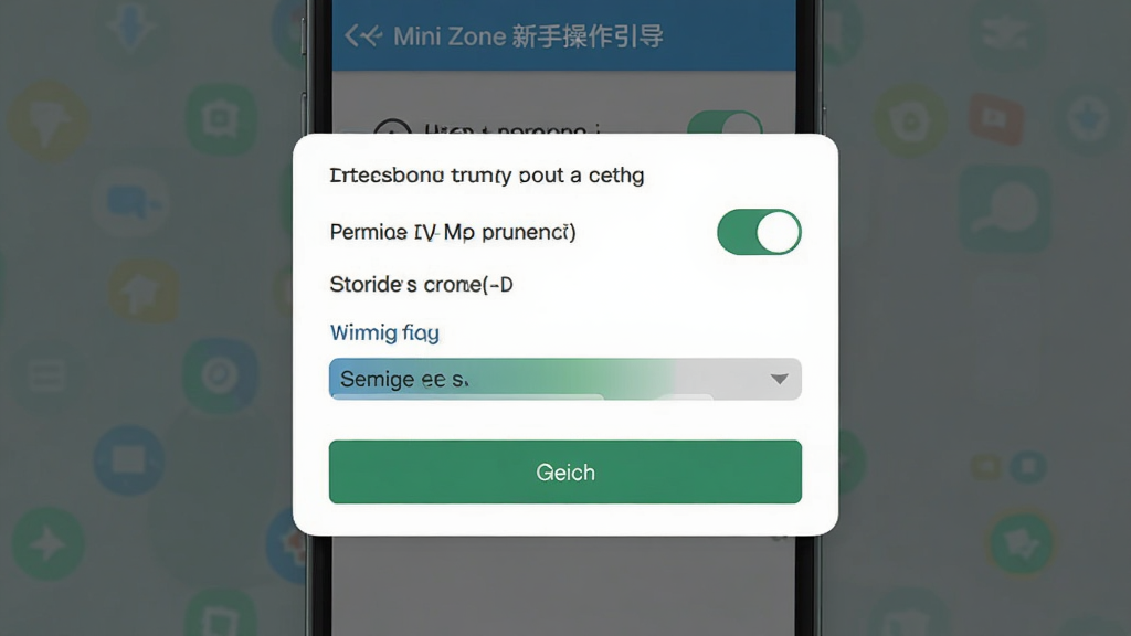 Mini Zone���ֲ����������棬����Ϊ�ֻ���Ļչʾ��װȨ��������洢ѡ�񵯴�������Ϊ���жԻ����Ű�ֱ�����ˣ�����ƽ����ƣ�ϸ�ڰ���Ȩ�޿��ء��洢����ȷ�ϰ�ť����������������ɾ����޶���Ԫ��
